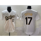 Los Angeles Dodgers #17 Shohei Ohtani White Gold JEROMEN Limited Stitched Jersey