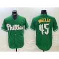 Philadelphia Phillies #45 Zack Wheeler Kelly Green JEROMEN Cool Base Jersey