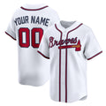 Custom Atlanta Braves White JEROMEN Home Limited Jersey