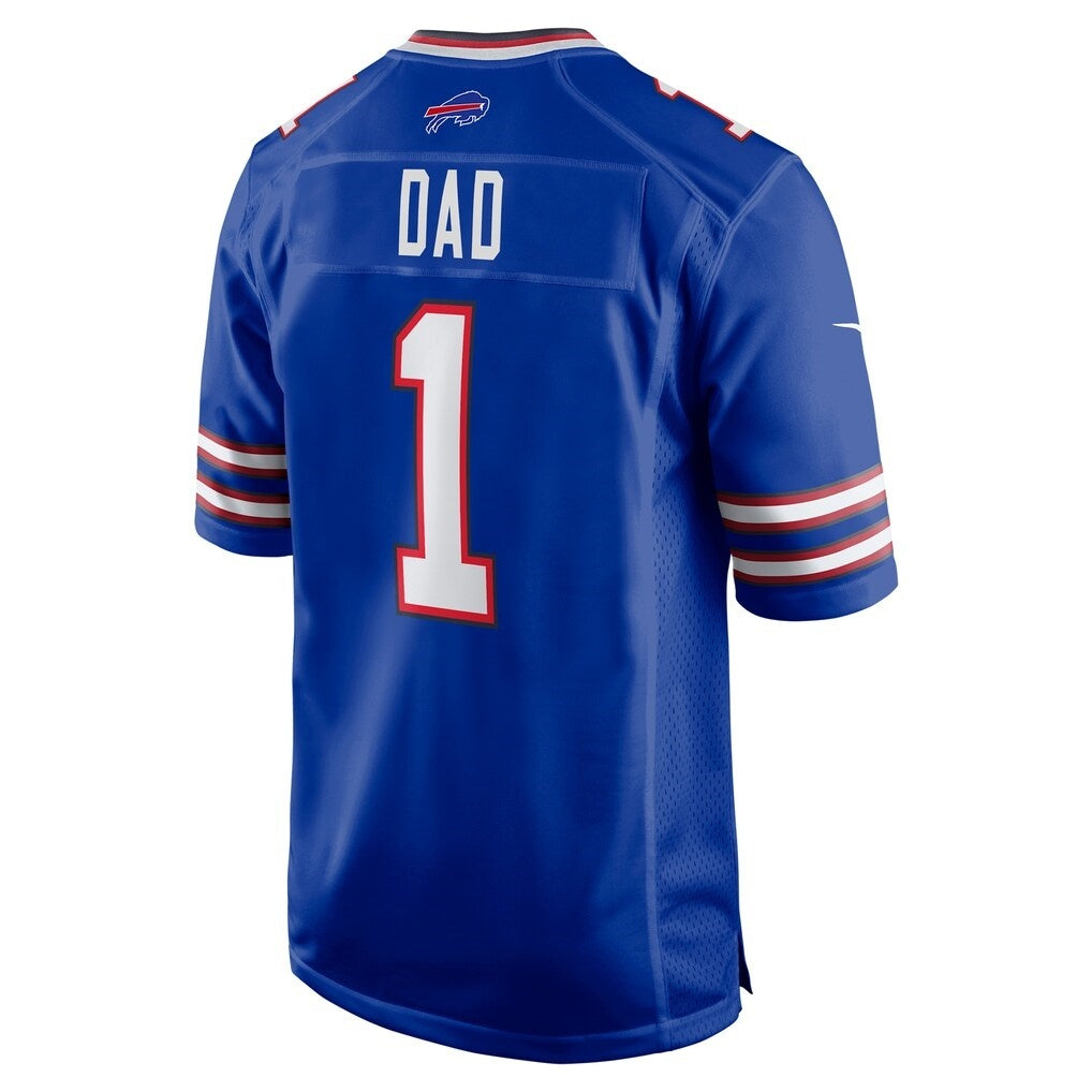 B.Bills Number #1 Dad Royal JEROMEN Game Jersey