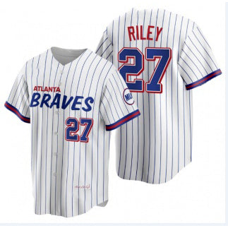 Atlanta Braves #27 Austin Riley 2021 City Connect Stitched White JEROMEN Jersey