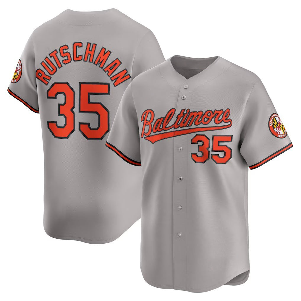 Baltimore Orioles #35 Adley Rutschman Gray JEROMEN Road Limited Player Jersey