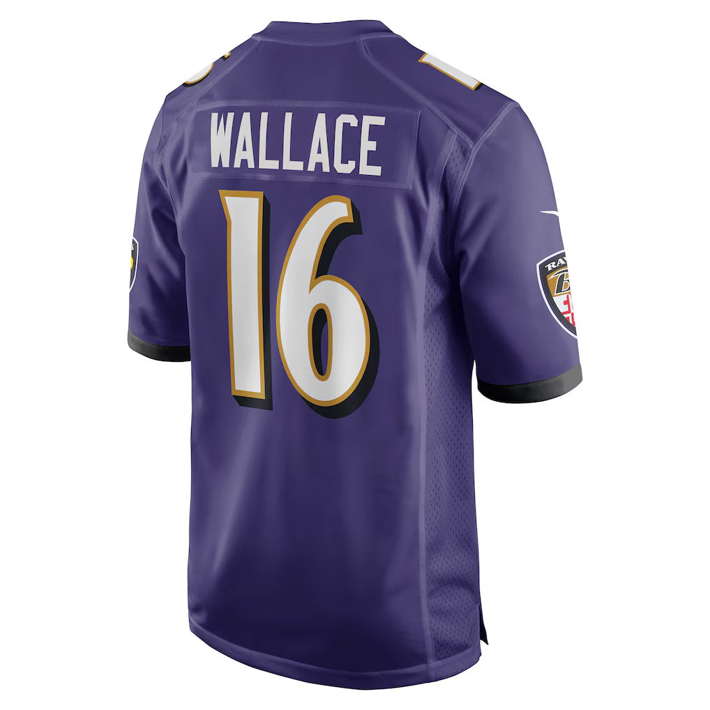 B.Ravens #16 Tylan Wallace Purple JEROMEN Game Jersey