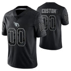 Custom A.Cardinals ACTIVE PLAYER Black JEROMEN Reflective Limited Stitched Jersey