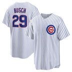 Chicago Cubs #29 Michael Busch White JEROMEN Home Replica Jersey