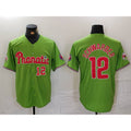 Philadelphia Phillies #12 Kyle Schwarber Number Green JEROMEN With Patch Stitched Cool Base Jersey