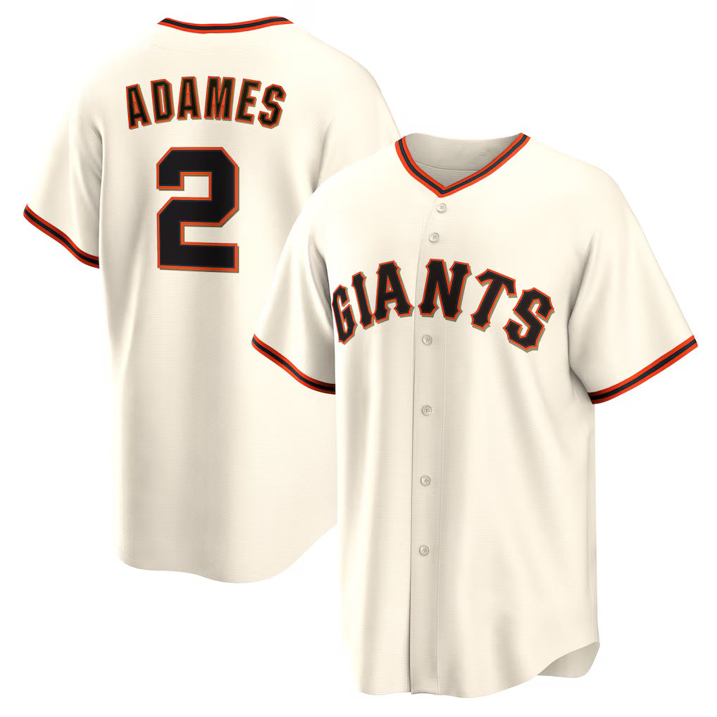San Francisco Giants #2 Willy Adames JEROMEN Cream Home Replica Jersey
