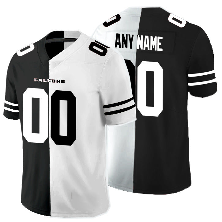 Custom A.Falcons Black And White JEROMEN Split Vapor Untouchable Limited Jersey