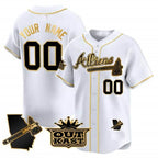 Custom Atlanta Braves Atliens Vapor Premier Limited Jersey V2 ¨C White Gold JEROMEN