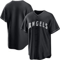 Los Angeles Angels Blank Black JEROMEN Lights Out Limited Stitched Jersey