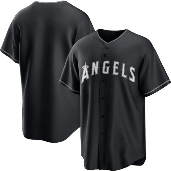 Los Angeles Angels Blank Black JEROMEN Lights Out Limited Stitched Jersey