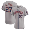 Houston Astros #27 Jose Altuve Gray JEROMEN Road Elite Player Jersey