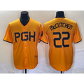 Pittsburgh Pirates #22 Andrew McCutchen Gold JEROMEN 2023 City Connect Stitched Jersey