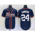 Detroit Tigers #24 Miguel Cabrera Navy JEROMEN Cool Base Stitched Jersey
