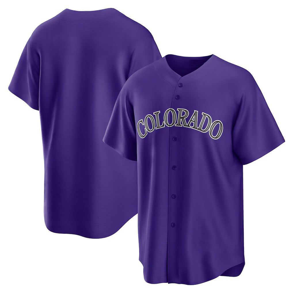 Colorado Rockies Purple JEROMEN Alternate Replica Team Jersey
