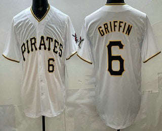 Pittsburgh Pirates #6 Konnor Griffin White JEROMEN Limited Jersey