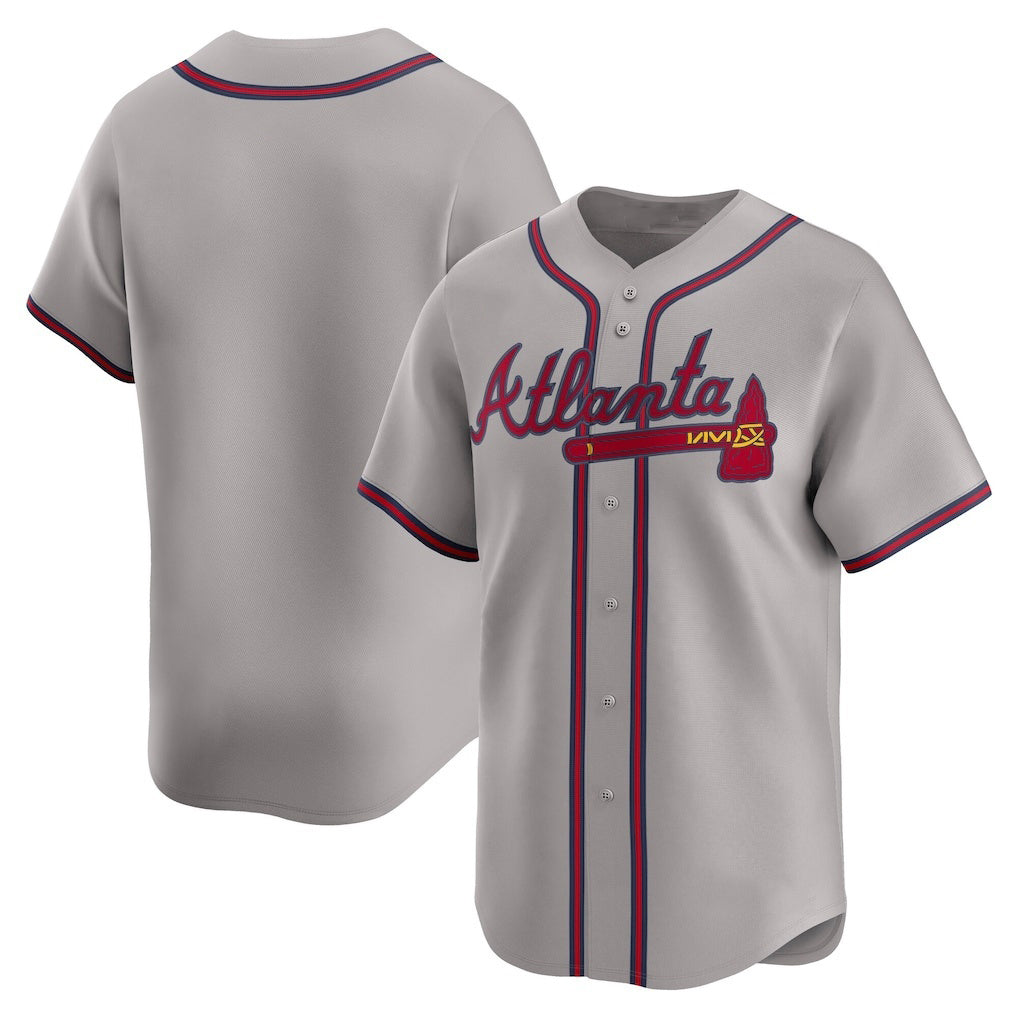 Atlanta Braves Gray JEROMEN Road Limited Jersey