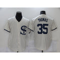 Chicago White Sox #35 Frank Thomas 2021 Cream Navy JEROMEN Field of Dreams Name Flex Base Stitched Jersey