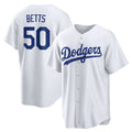 Los Angeles Dodgers #50 Mookie Betts White JEROMEN Home Replica Player Name Jersey
