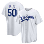 Los Angeles Dodgers #50 Mookie Betts White JEROMEN Home Replica Player Name Jersey
