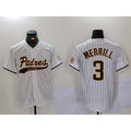 San Diego Padres #3 Jackson Merrill White JEROMEN 2023 Cool Base Stitched Jersey 2