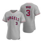 Los Angeles Angels #3 Waylor Ward Grey JEROMEN Flex Base Stitched Jersey