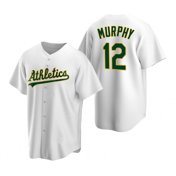 Oakland Athletics #12 Sean Murphy White JEROMEN Cool Base Stitched Jersey