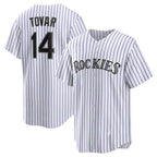 Colorado Rockies #14 Ezequiel Tovar White JEROMEN Home Replica Jersey