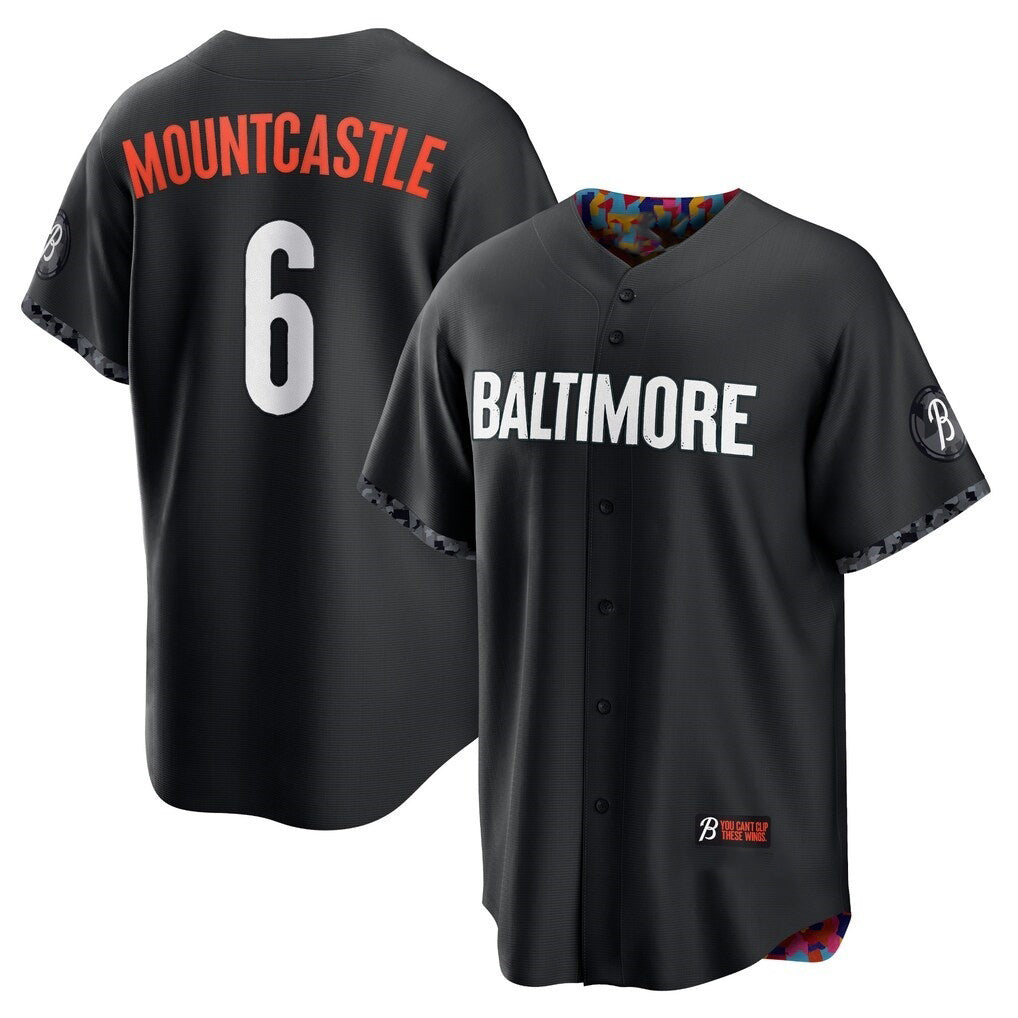 Baltimore Orioles #6 Ryan Mountcastle Black JEROMEN City Connect Replica Player Jersey