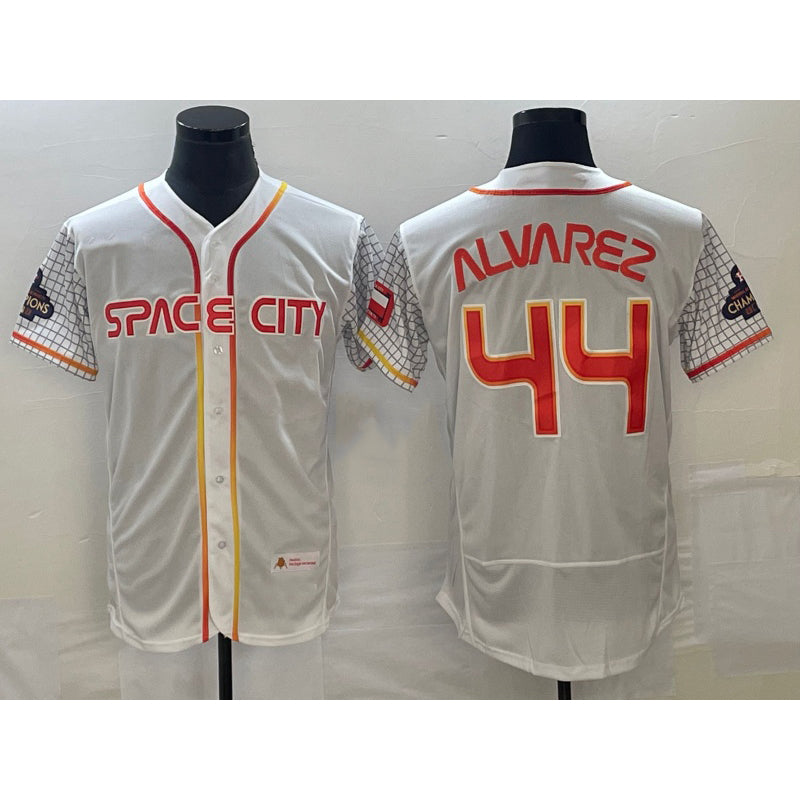 Houston Astros #44 Yordan Alvarez Number White JEROMEN 2023 City Connect Flex Base Stitched Jersey