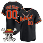 Custom Detroit Tigers x One Piece Black JEROMEN Vapor Premier Limited Jersey - Stitched