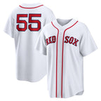 Boston Red Sox #55 Ranger Su¨¢rez White JEROMEN Home Replica Jersey