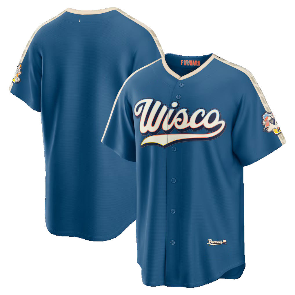 Milwaukee Brewers Mineral Blue JEROMEN 2026 City Connect Stadium Jersey