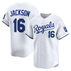 Kansas City Royals #16 Bo Jackson White JEROMEN Home Limited Player Jersey