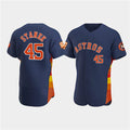 Houston Astros #45 Ryne Stanek Navy JEROMEN 60th Anniversary Flex Base Stitched Jersey