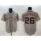 San Francisco Giants #26 Matt Chapman Gray JEROMEN  Cool Base Stitched Jersey 2