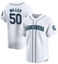 Seattle Mariners #50 Bryce Miller White JEROMEN Home Limited Stitched jersey