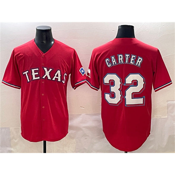 Texas Rangers #32 Evan Carter Red JEROMEN Cool Base Stitched Jersey