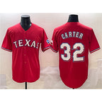 Texas Rangers #32 Evan Carter Red JEROMEN Cool Base Stitched Jersey