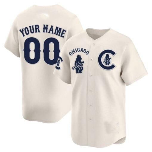 Custom Chicago Cubs Special Vapor Premier Limited Jersey V2 ¨C Cream JEROMEN