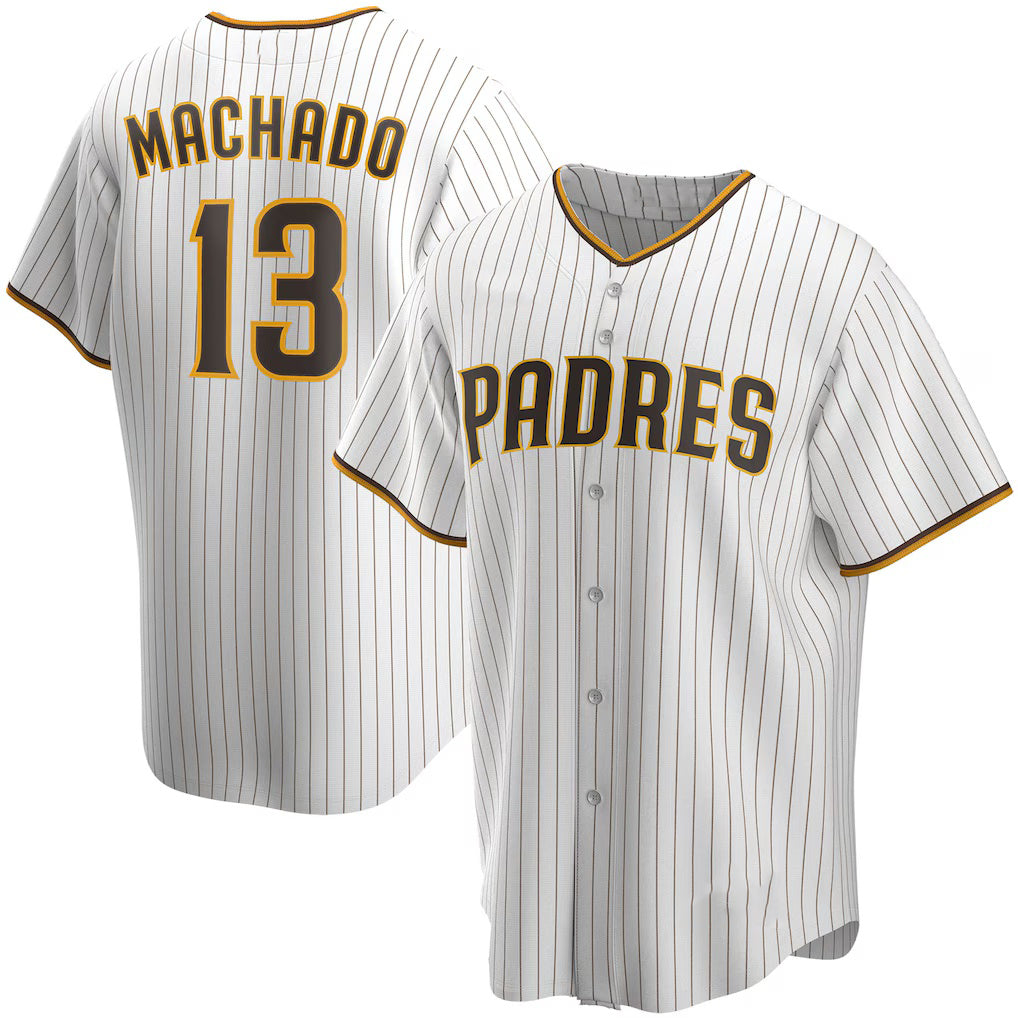 San Diego Padres #13 Manny Machado White JEROMEN Home Replica Player Jersey