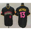 San Diego Padres #13 Manny Machado Number Black JEROMEN 20th Anniversary Cool Base Stitched Jersey