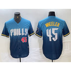 Philadelphia Phillies #45 Zack Wheeler Blue JEROMEN 2024 City Player Number Cool Base Stitched Jerseys