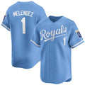 Kansas City Royals #1 MJ Melendez Light Blue JEROMEN Alternate Limited Stitched Jersey