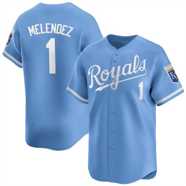 Kansas City Royals #1 MJ Melendez Light Blue JEROMEN Alternate Limited Stitched Jersey