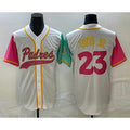 San Diego Padres #23 Fernando Tatis Jr White JEROMEN NEW 2023 City Connect Cool Base Stitched Jersey 3