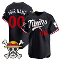 Custom Minnesota Twins x One Piece Navy JEROMEN Vapor Premier Limited Jersey - Stitched