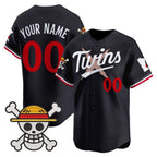 Custom Minnesota Twins x One Piece Navy JEROMEN Vapor Premier Limited Jersey - Stitched
