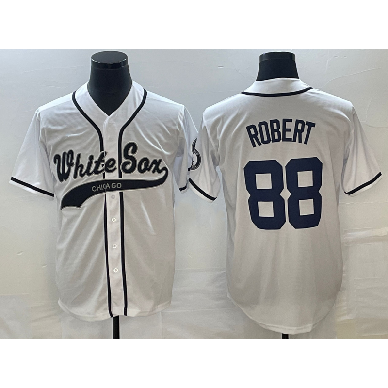 Chicago White Sox #88 Luis Robert White JEROMEN Cool Base Stitched Jersey 2