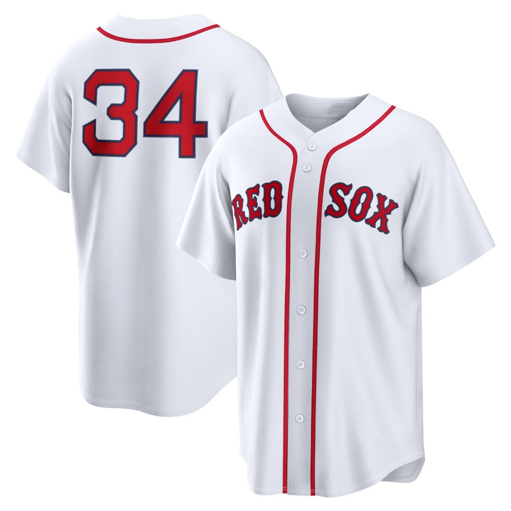 Boston Red Sox #34 David Ortiz White JEROMEN Home Replica Jersey